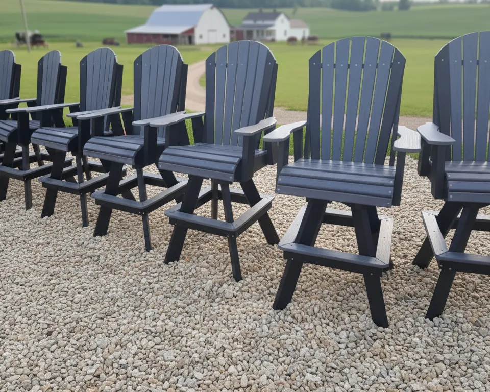 Finished furniture showing quality craftsmanship