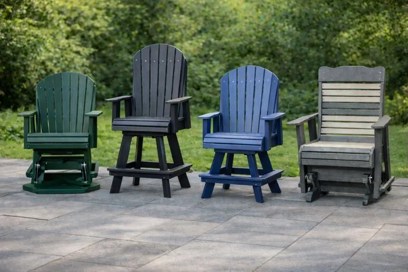 Customizable outdoor chairs in multiple styles and heights